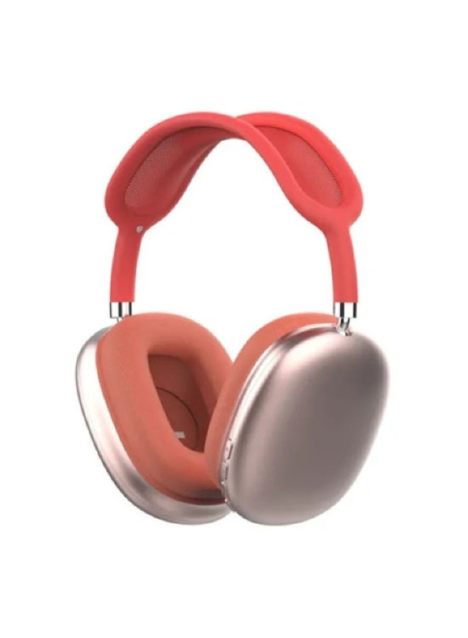 P9 Bluetooth Wireless Headset Over-Ear Headphone With Mic Red - Image 1